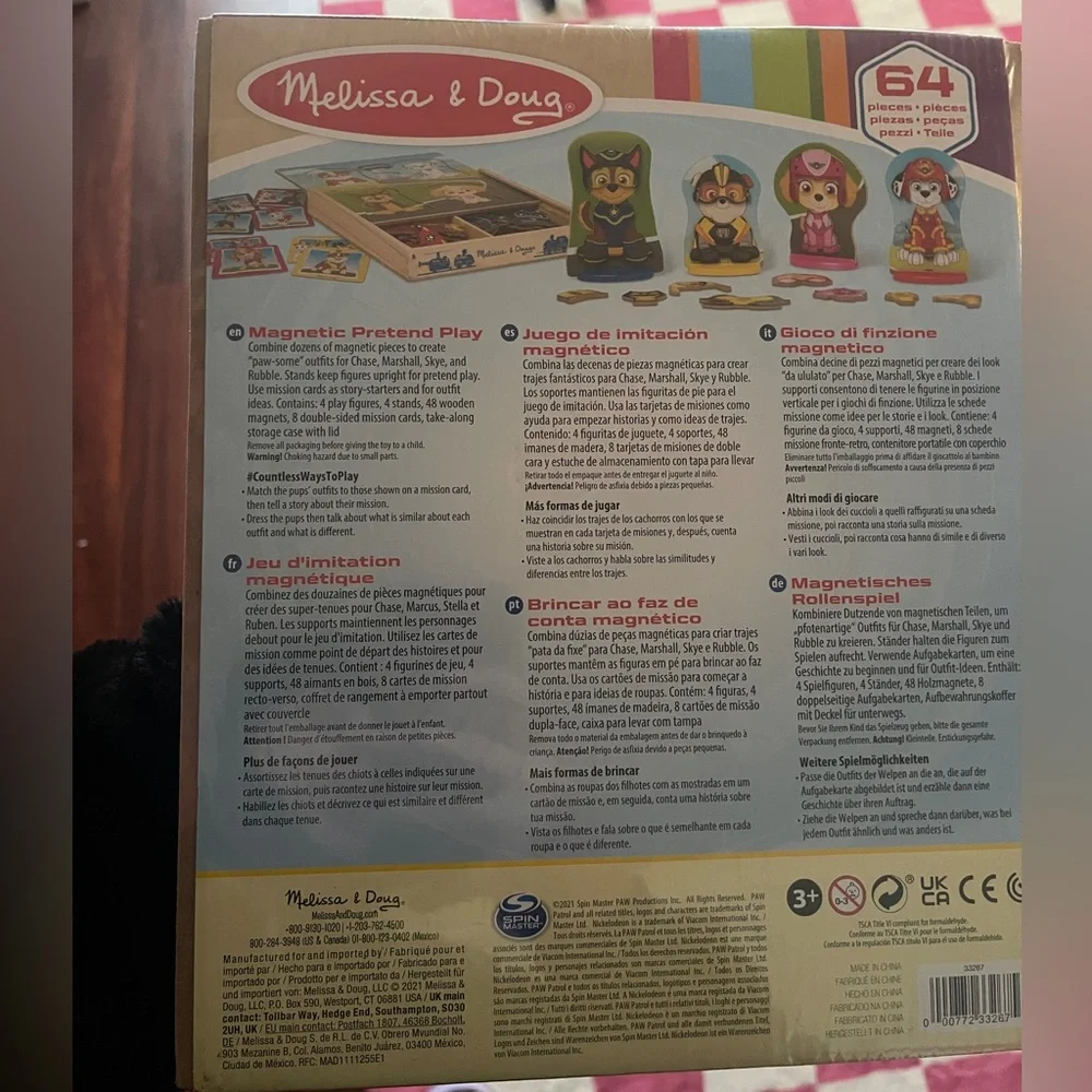 Melissa & Doug paw patrol magnetic play